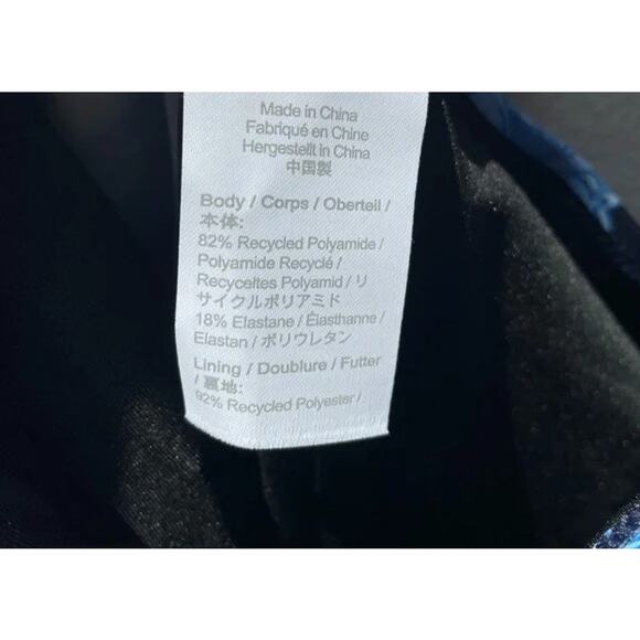 NWT J.Crew Floral Ruched One Shoulder Swimsuit BM459 24 Midnight Blue #2904 - Picture 8 of 14